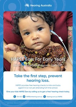 HAPEE Ears for Early Years Poster to promote the program in your centre